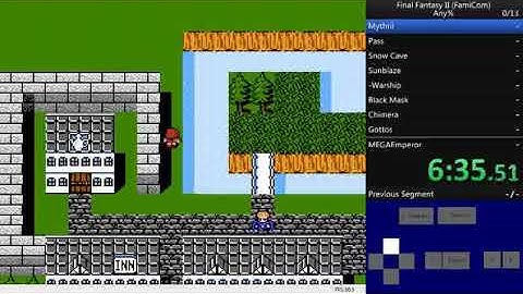 Final Fantasy II (FamiCom) Any% 2:09:43 World Record Speedrun