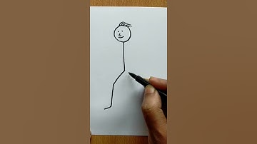 How To Draw Running Stick Figure #shorts #YTshorts #trending #viral | Easy Drawings | Magic Drawings