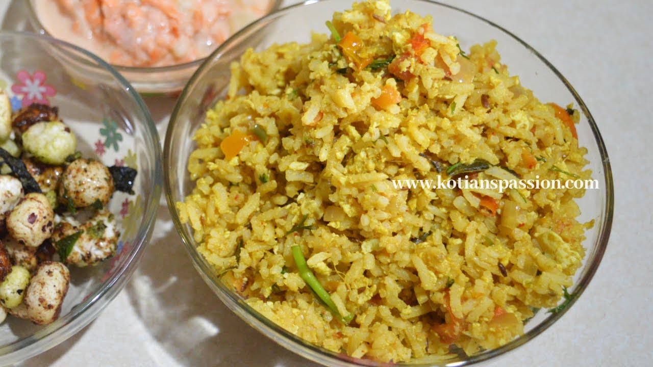 Bachelors Egg Rice | Simple and Quick Egg Rice | Egg Brown Rice Recipe | Anda Rice - Kotians Passion | Kotian