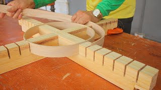 Extremely Skillful And Excellent Wood Bending Skills From The Carpenter // Unique Woodworking Ideas