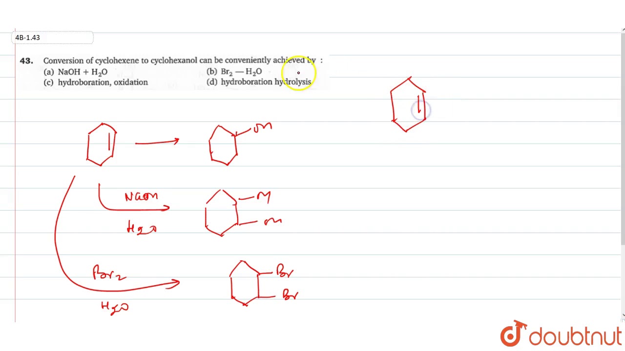 synthesis of cyclohexene from cyclohexanol