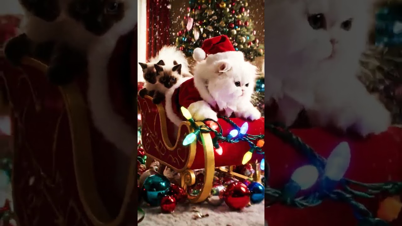 Festive paws in action