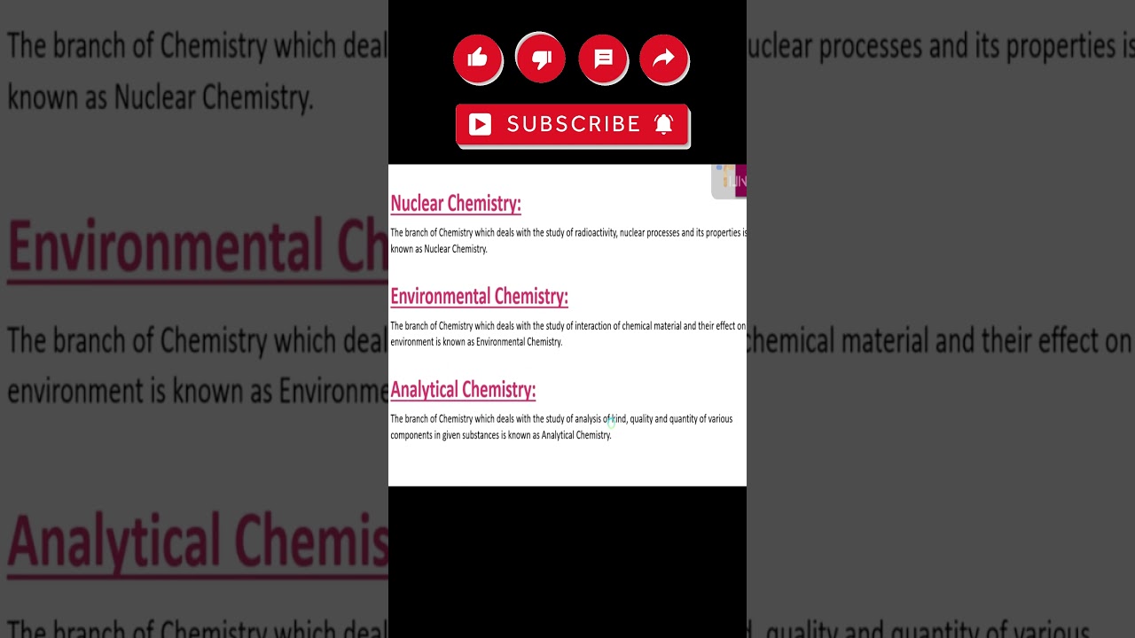Environmental Chemistry | Definition | Full video in description