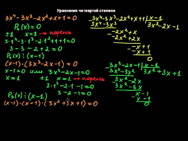 Алгоритм решения степеней. Методы решения уравнений 4 степени. Решение уравнений четвертой степени примеры.