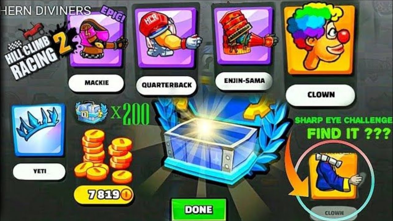 200 Legendary Chests opening in Hill Climb Racing 2 for Legendary items