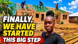 Finally!! One Step Closer To Roofing🎊|| Preparing The Roof Timber For Iron Sheets 🏡