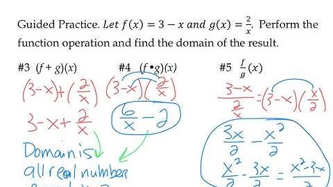 Algebra 2 6.6 day 1 Function Operations video lesson