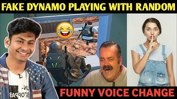 FAKE DYNAMO PLAYING WITH RANDOM SQUAD USING VOICE CHANGER | FAKE DYNAMO TROLLING RANDOM PLAYERS