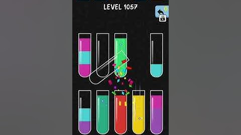 solve and solution water color sort game level 1057