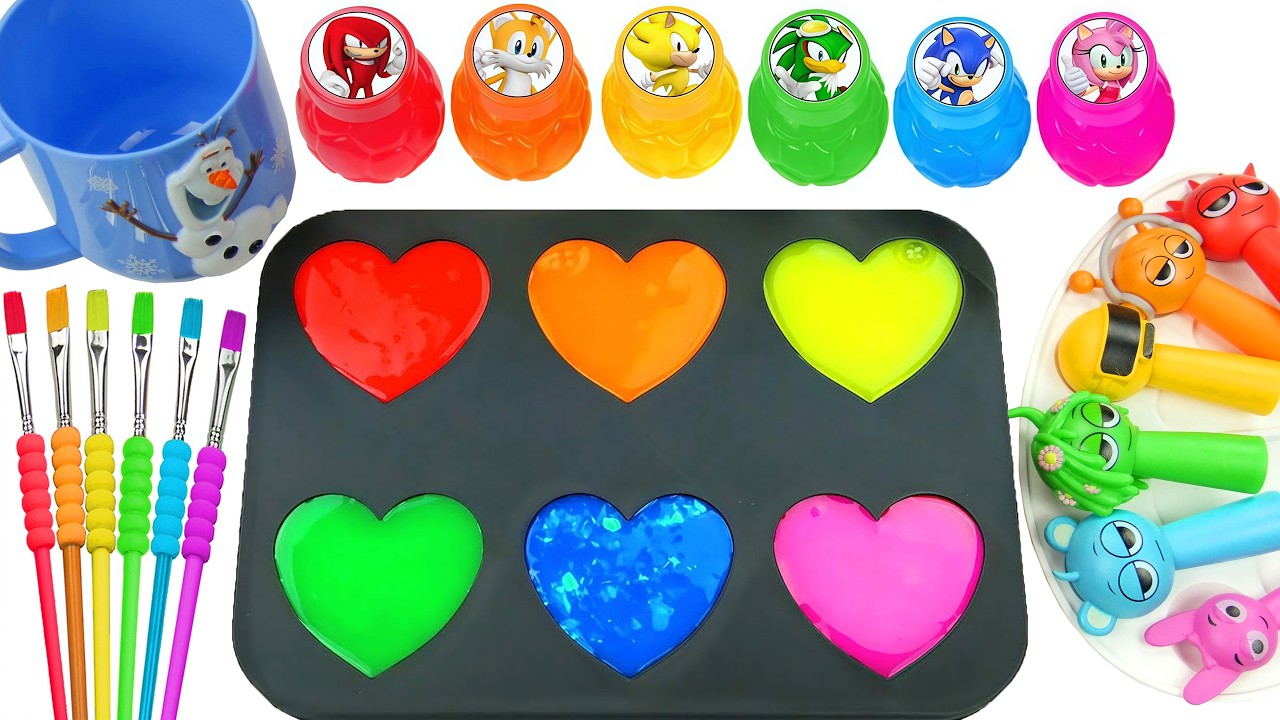 Satisfying Video l DIY How To Make 6 Color Oddly SSqushing Slimes into Dark Super FORM Sprunki ASMR