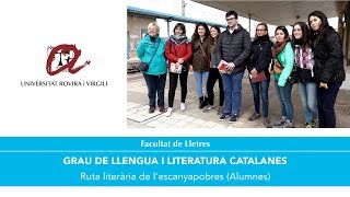 La ruta de l'Escanyapobres (Alumnes de Filologia Catalana de la URV) Jes S Carruesco Professor De Filologia Cl Ssica A La Urv I Investigador A L Icac