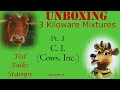 Ep. 44 - Unboxing 3 Kiloware Stamp Mixtures from Swan (Pt. 3): C. I. (Cows, Inc?)