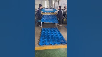 Glazed tile forming machine—Russian customers inspected factory and tested it.#rollformingmachine
