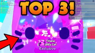 Top 3 YouTubers Hatching TITANIC JELLY CAT ?? | Pet Simulator X Roblox