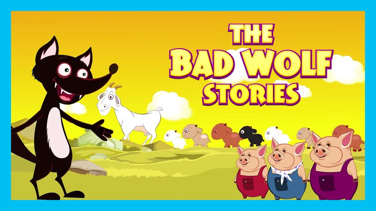 THE BAD WOLF STORIES | STORIES FOR KIDS | KIDS HUT | MORAL STORIES ...