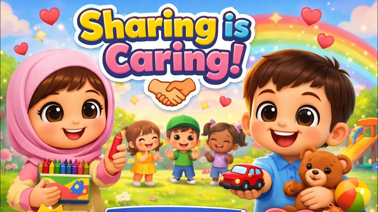 Sharing is Caring Song | Kids Moral Rhyme | Nursery Rhymes for Children | Kids Learning Video