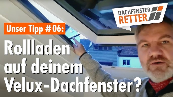 VELUX Rollladen blockiert - Dachfenster-Retter - YouTube