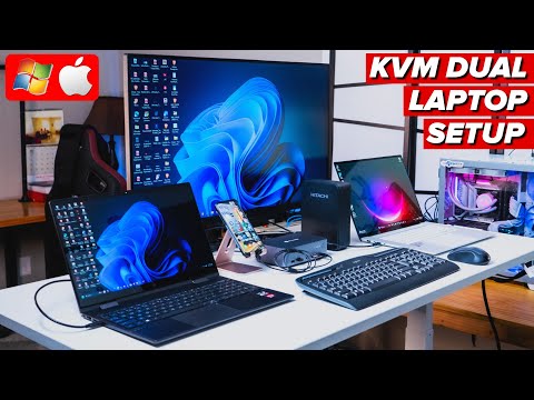 How to Connect 2 PCs To 1 Monitor with 1 Mouse & Keyboard - iDock C20
