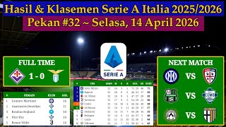 Hasil Liga Italia Tadi Malam - Fiorentina vs Lazio - Serie A Italia 2025/2026 Pekan 32