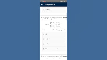 NPTEL ASSIGNMENT SOLUTION WEEK 9 SIGNAL AND SYSTEM