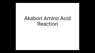 Akabori Amino Acid Reaction