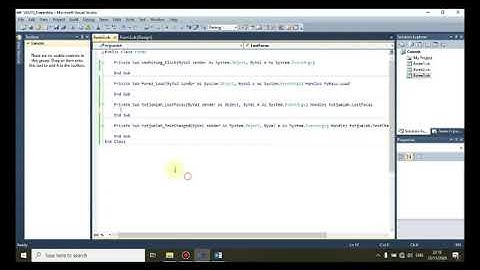 VB.Net : Penggunaan Event dan Prosedure pada VB.Net