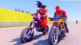Spider Superhero Tricky Bike Stunts Race Impossible Track Driving Game screenshot 3