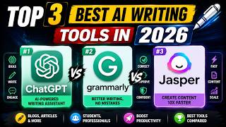 Top 3 Best AI Writing Tools in 2026 - ChatGPT vs Grammarly vs Jasper