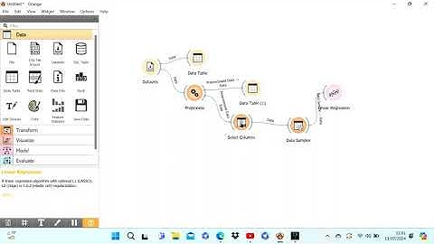 Estimasi data menggunakan orange data mining