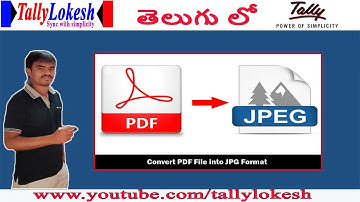 How to Convert PDF to JPG in Telugu - By Lokesh