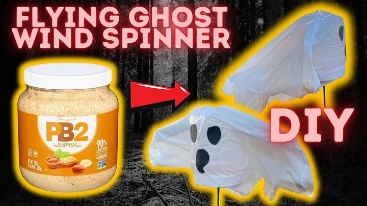 How to make a DIY Flying Ghost from a Trash Bag or Container #halloween #flyingghost #crafts #ghost
