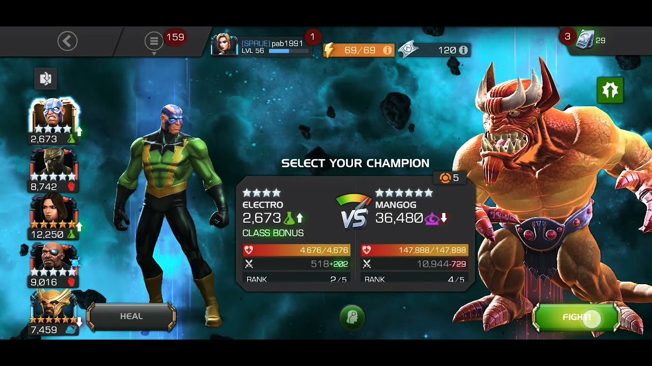 Electro Vs Mangog MCOC Marvel Contest of champions Tier 10 Gauntlet