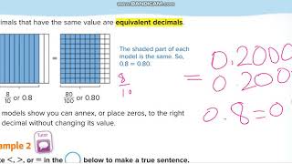 Grade 5 Chapter 1 Lesson 7 Compare Decimals