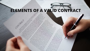 Elements of a Valid Contract