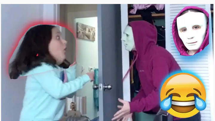 MASK SCARE PRANK ON LITTLE SISTER!