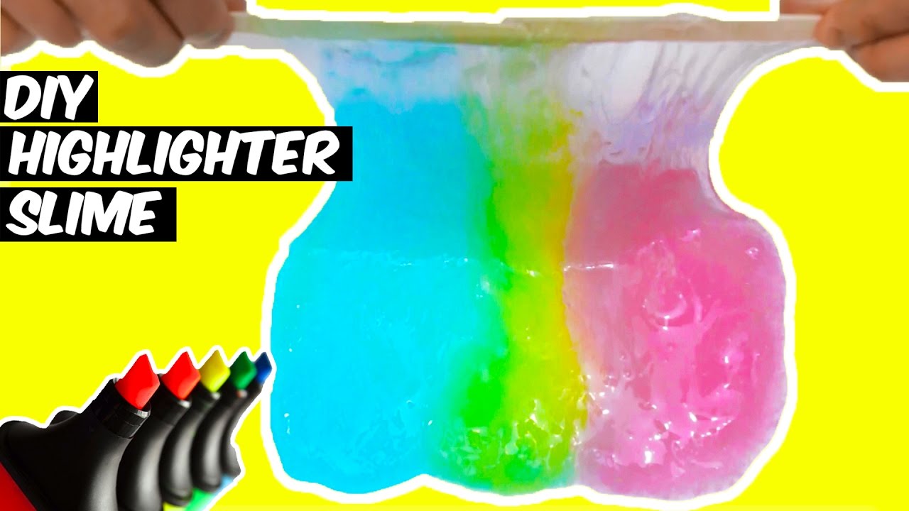 DIY CLEAR HIGHLIGHTER SLIME!!!