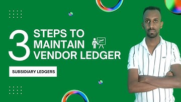 #6 How to set up vendor ledger in Amharic simple steps