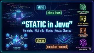 Static Keyword in Java 🔥 | Static Variable, Method & Block Explained