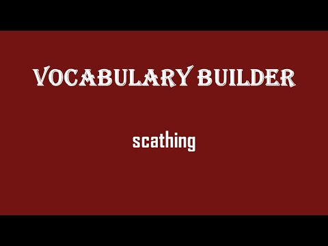 scathing | English Vocabulary Builder | English Practice for fluency   #Vocabulary
