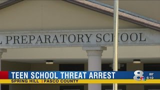 Pasco student arrested after telling students he was going to 'shoot up the school'