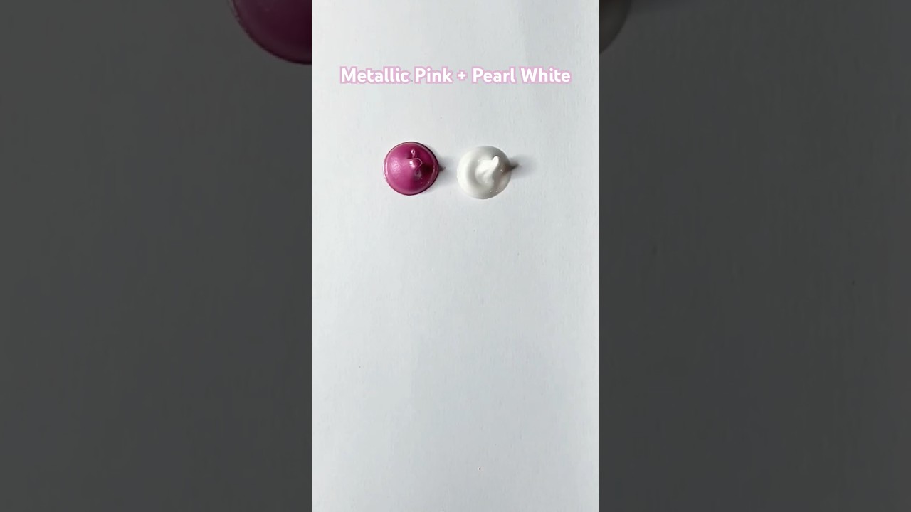 Metallic Pink + Pearl White Paint Mixing 