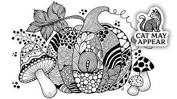 Autumn Pumpkin Zentangle 🍂🎃 | Relaxing Fall-Themed Zentangle Art