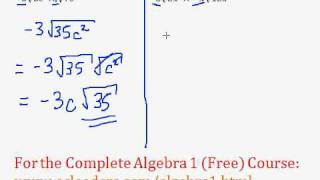 (Algebra 1) Radicals - Multiplying & Expanding #3