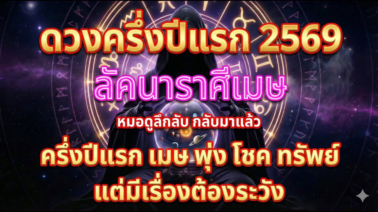 ดวงครึ่งปีแรก 2569 ลัคนาราศีเมษ จุดเริ่มต้นของสิ่งใหม่ เมษปัง จนฉุดไม่อยู่