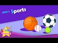Theme 5. Sports - Let's play soccer. I like baseball. | ESL Song & Story - Learning English for Kids image