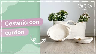 🧵Cestería con cordón 🧵