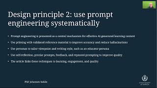 Educators' Friend - Applying generative AI to create effective digital learning objects
