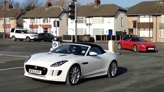 Jaguar F-Type V6 vs V8 Acceleration Sounds and Revs. Lovely Pops and Crackles!