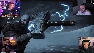 Rubius, Xokas, Alexelcapo E Illojuan Reaccionan A Thor Reviviendo A Kratos
