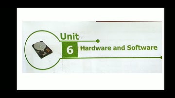 6th science  Unit 6 hardware and software